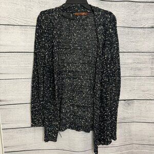 Belldini Open Front Black & White Knit Cardigan Size M
